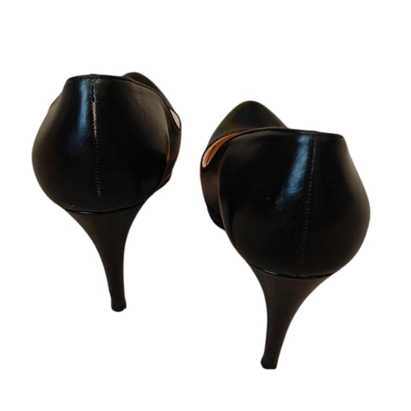 PRADA Almond Toe Pumps in Saffiano Leather Black Size 39 - Picture 4 of 13